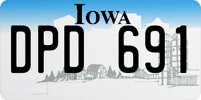 IA license plate DPD691