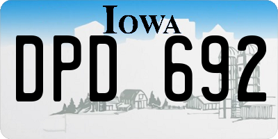 IA license plate DPD692