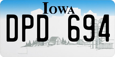 IA license plate DPD694