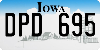 IA license plate DPD695