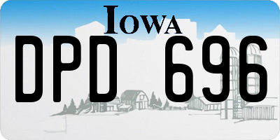 IA license plate DPD696