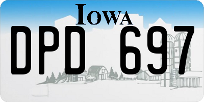 IA license plate DPD697