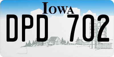 IA license plate DPD702