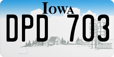 IA license plate DPD703