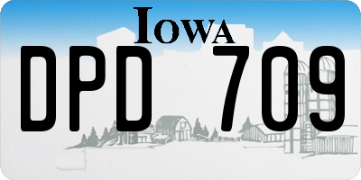IA license plate DPD709