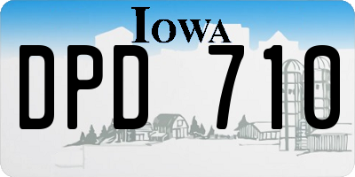 IA license plate DPD710
