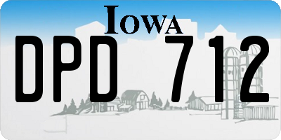 IA license plate DPD712
