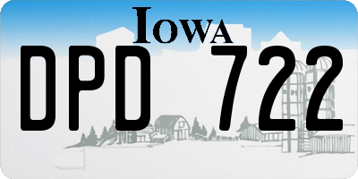 IA license plate DPD722
