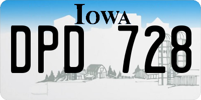 IA license plate DPD728