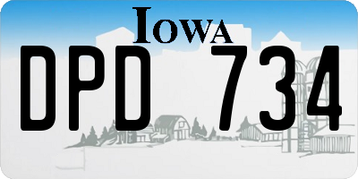 IA license plate DPD734