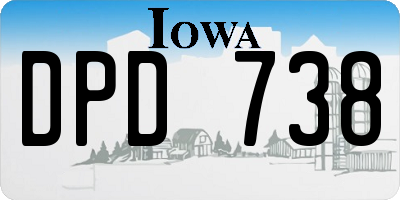 IA license plate DPD738