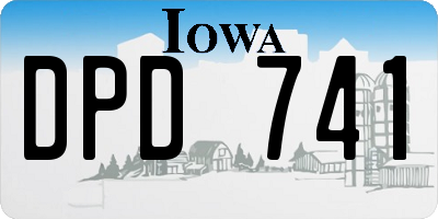 IA license plate DPD741