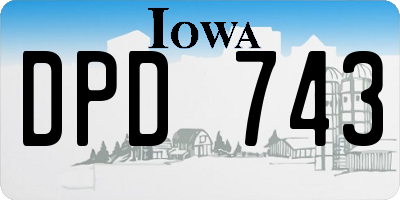 IA license plate DPD743