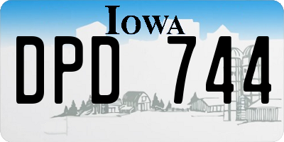 IA license plate DPD744