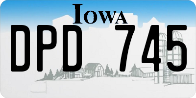 IA license plate DPD745