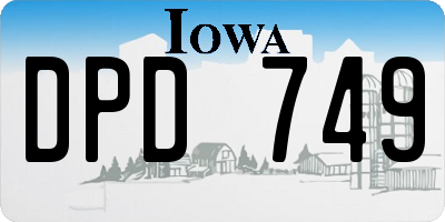 IA license plate DPD749