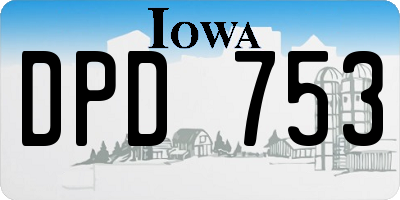 IA license plate DPD753