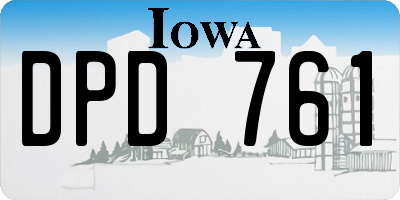 IA license plate DPD761