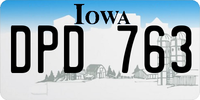 IA license plate DPD763