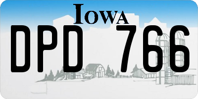 IA license plate DPD766