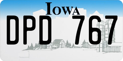 IA license plate DPD767