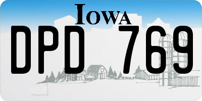 IA license plate DPD769