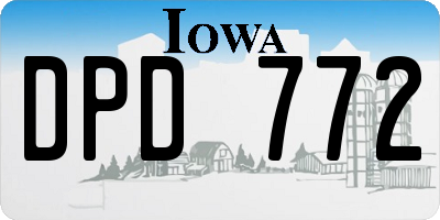 IA license plate DPD772