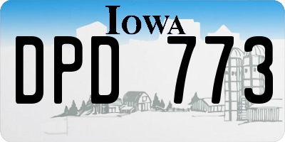 IA license plate DPD773