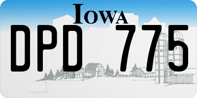 IA license plate DPD775