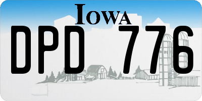 IA license plate DPD776