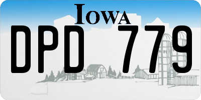 IA license plate DPD779