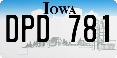 IA license plate DPD781