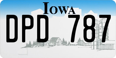IA license plate DPD787