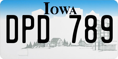 IA license plate DPD789