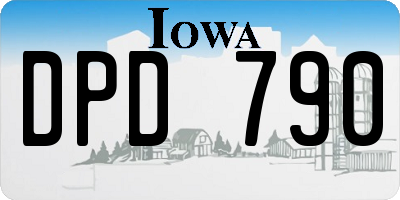 IA license plate DPD790