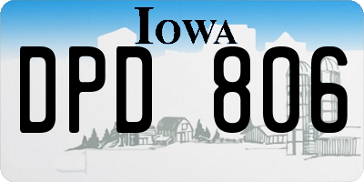 IA license plate DPD806