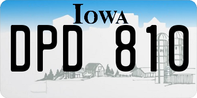 IA license plate DPD810