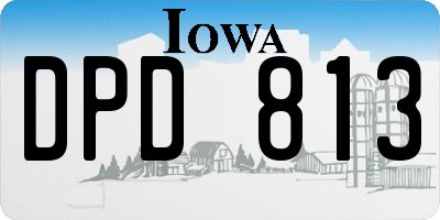 IA license plate DPD813
