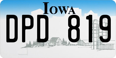 IA license plate DPD819
