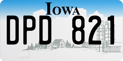 IA license plate DPD821