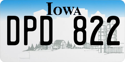 IA license plate DPD822