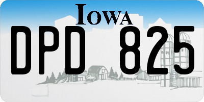 IA license plate DPD825