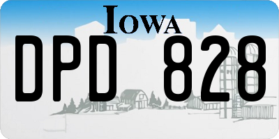 IA license plate DPD828