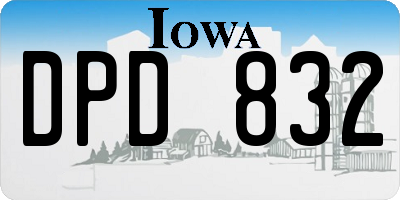 IA license plate DPD832