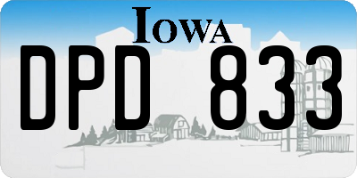 IA license plate DPD833