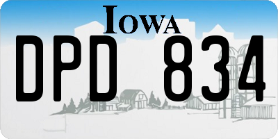 IA license plate DPD834