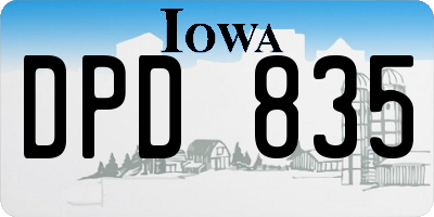 IA license plate DPD835