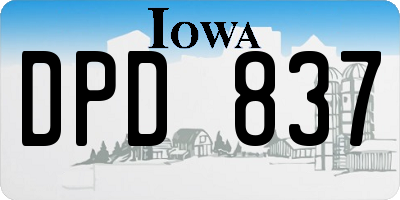 IA license plate DPD837