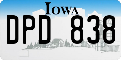 IA license plate DPD838