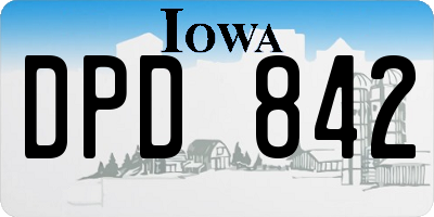 IA license plate DPD842